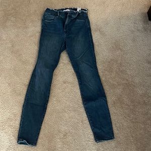 Good American jeans with fringe waist